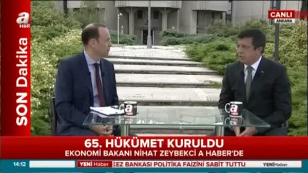 Ekonomi Bakanı Nihat Zeybekçi'den ilk değerlendirme