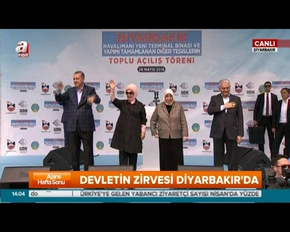 Diyarbakır'da Cumhurbaşkanı Erdoğan'a coşkulu karşılama!