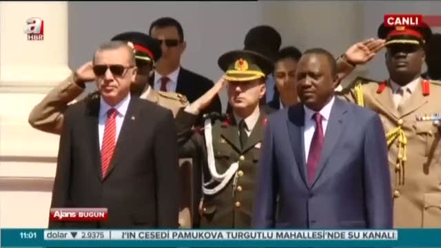 Cumhurbaşkanı Erdoğan Kenya'da resmi törenle karşılandı