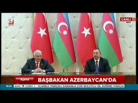 Yıldırım ve Aliyev ortak basın toplantısı düzenledi