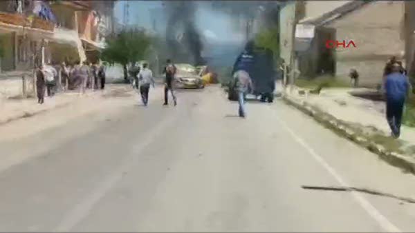Tunceli'de patlamanın hemen ardından yaşananlar kamerada!