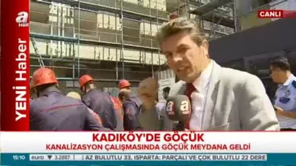 Kadıköy'de kanalizasyon çalışmasında göçük