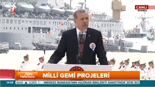 Cumhurbaşkanı Erdoğan Burgazada korvetinin denize indirilmesi törenine katıldı
