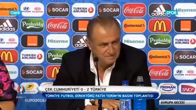 Fatih Terim TRT'nin sorularını cevaplamadı!