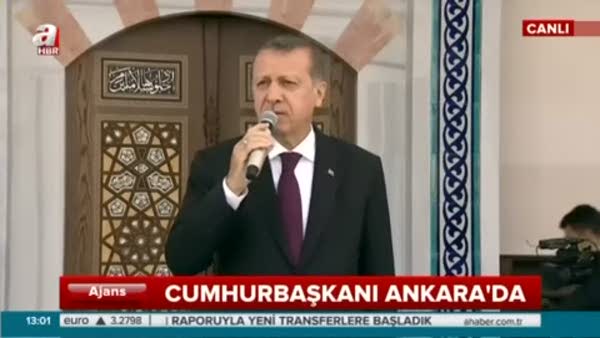 Cumhurbaşkanı Erdoğan Esenboğa'da cami açılışında konuştu