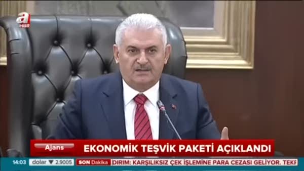Başbakan Yıldırım yeni ekonomik teşvik paketini açıkladı
