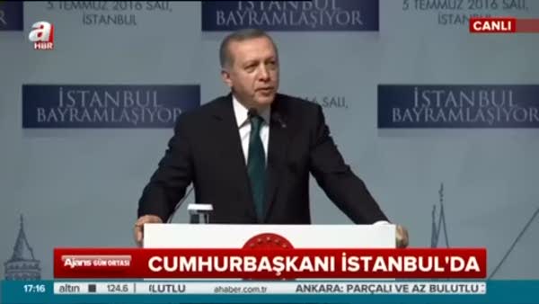 Cumhurbaşkanı Erdoğan İstanbul'da bayramlaşma töreninde konuştu