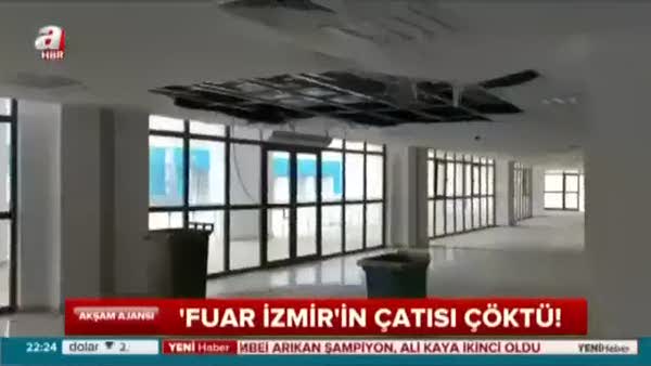 'Fuar İzmir'in çatısı çöktü!