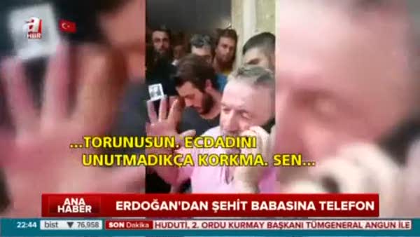 Erdoğan'dan şehit babasına telefon...