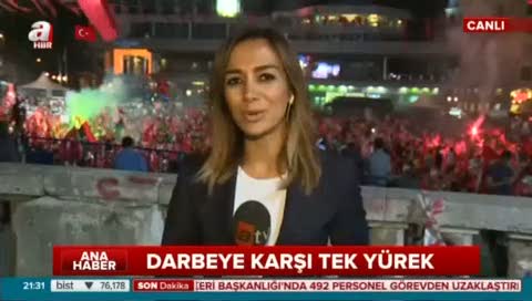 Halk darbeye karşı tek yürek (İSTANBUL)