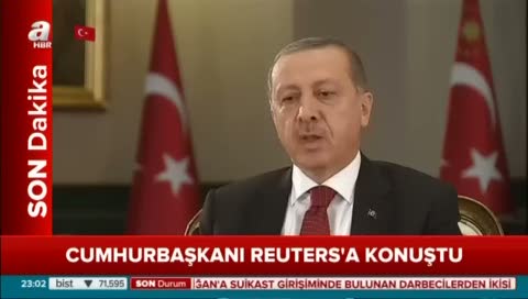 Cumhurbaşkanı Erdoğan Reuters'a konuştu