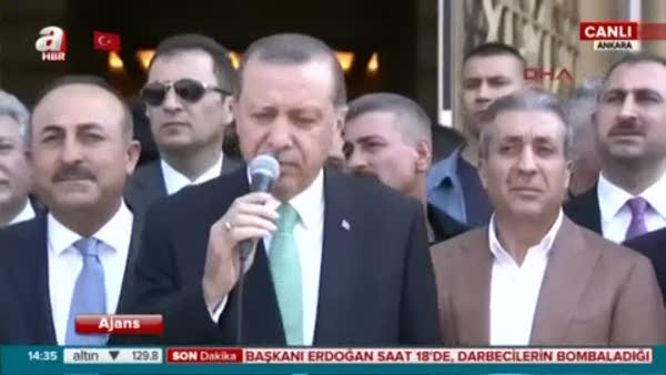 Cumhurbaşkanı Erdoğan Millet Camii'nde konuştu