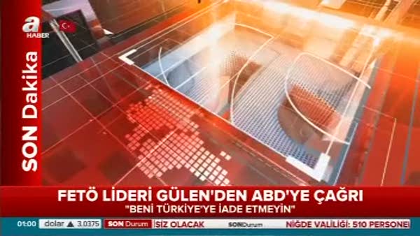 FETÖ lideri Gülen'den ABD'ye çağrı