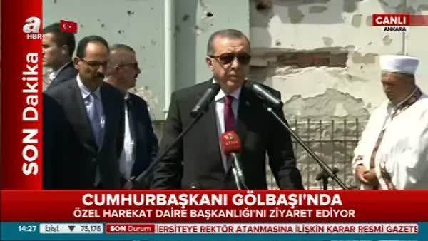 Cumhurbaşkanı Erdoğan, Gölbaşı'nda konuştu