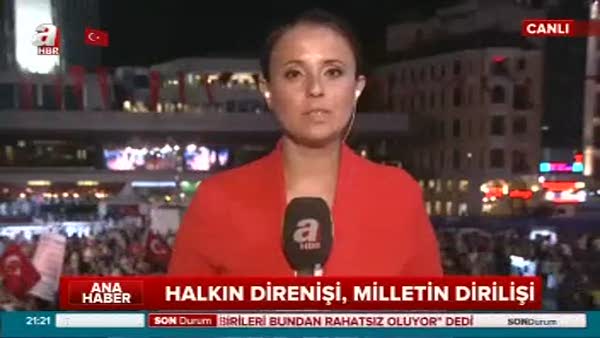 Demokrasi nöbeti devam ediyor (İstanbul Taksim)
