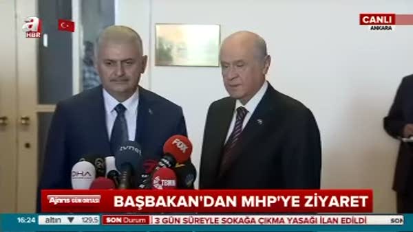 Başbakan Binali Yıldırım ve MHP Lideri Bahçeli açıklama yaptı