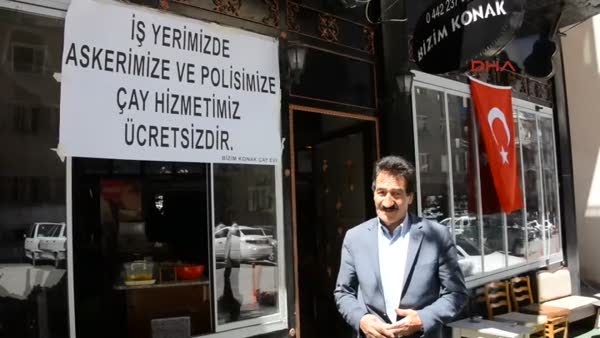 Erzurum Bu çay evi asker ve polisten para almıyor