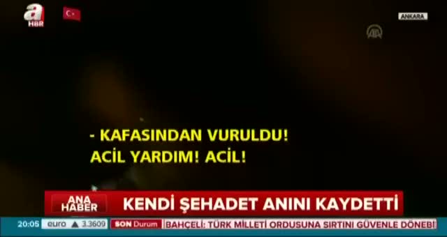 Kendi şehadet anını kaydetti!