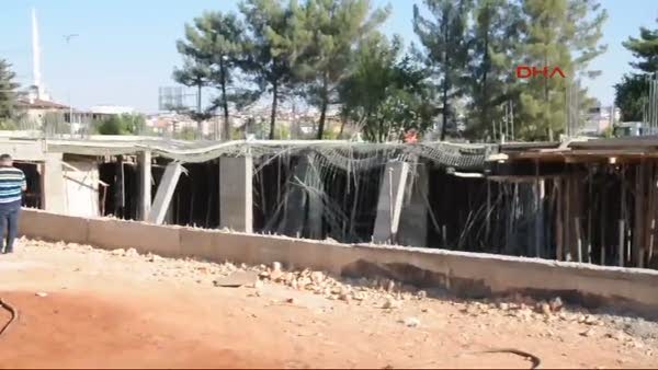 Gaziantep'te inşaat çöktü 2 işçi yaralı