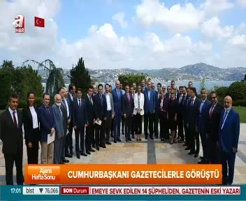 Cumhurbaşkanı Erdoğan gazetecileri kabul etti