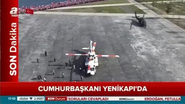 Cumhurbaşkanı Erdoğan Yenikapı Miting alanına geldi