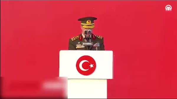 Genelkurmay Başkanı Hulusi Akar'ın konuşmasını kesen slogan