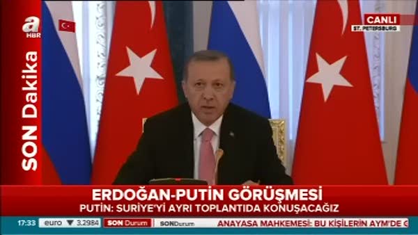Görüşme sonrası Cumhurbaşkanı Erdoğan'dan ilk açıklama