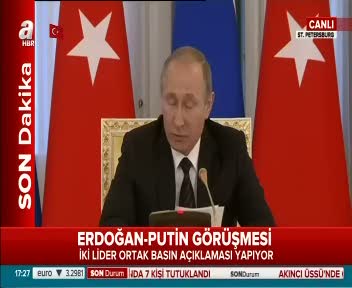 Görüşme sonrası Putin'den ilk açıklama!