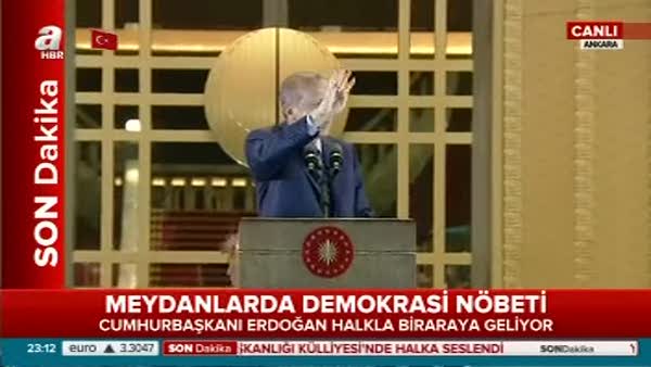 Erdoğan Ankara'da halka seslendi