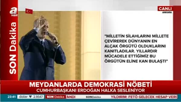 Başkomutan Erdoğan Külliye'de vatandaşlara seslendi