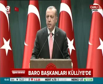 Cumhur Başkanı Erdoğan ’’Türkiye hukuk devletidir ve öylede kalmaya devam edecektir’’