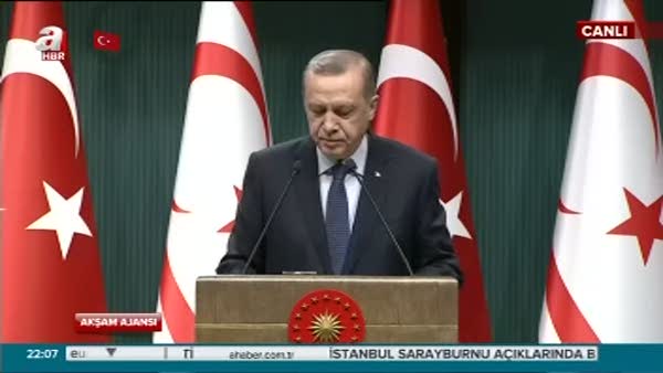 Cumhurbaşkanı Erdoğan: KKTC'de de terör listesine girmiştir