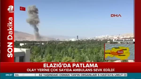 Elazığ'da patlama! Olay yerinden ilk görüntüler...