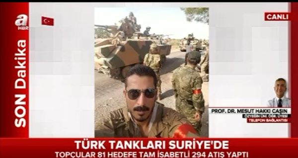 Tanklarımızı Suriye'de Türkmenler karşıladı
