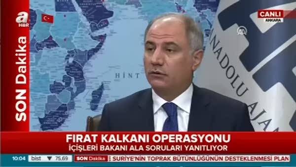 İçişleri Bakanı Efkan Ala ''Türkiye terörle savaş halinde''