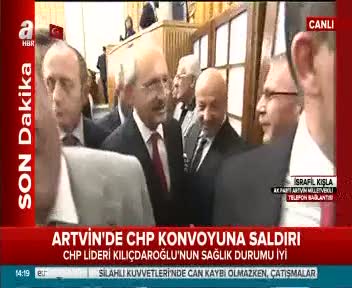 Artvin'de Kılıçdaroğlu'nun konvoyuna silahlı saldırı