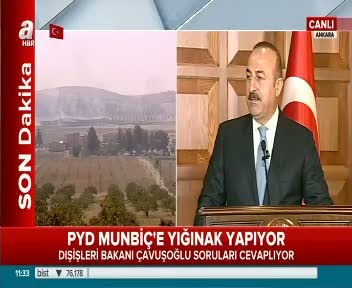 Bakan Çavuşoğlu: YPG bir an evvel...