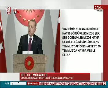 Cumhurbaşkanı Erdoğan şehit ve gazi yakınlarına hitap etti