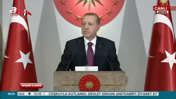 Cumhurbaşkanı Erdoğan şehit yakınları ve gazilere verdiği yemekte konuştu