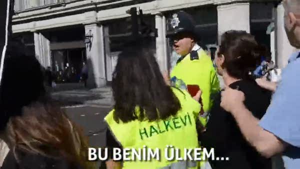 Halkı rahatsız olan İngiliz polisten PKK destekçilerine tarihi ayar!