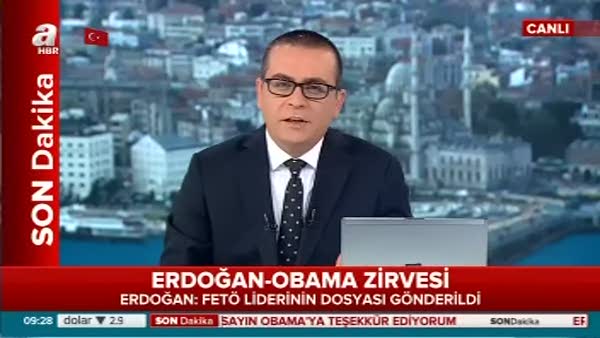Erdoğan - Obama görüşmesinde Obama'nın açıklamaları