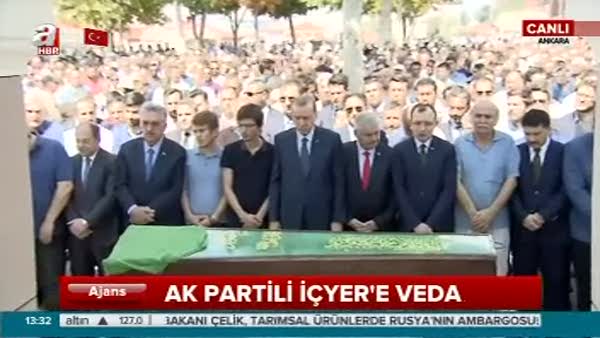 Cumhurbaşkanı Erdoğan AK Partili İçyer'in cenaze namazına katıldı