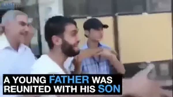 Suriyeli babanın öldüğünü sandığı evladına kavuşma anı!