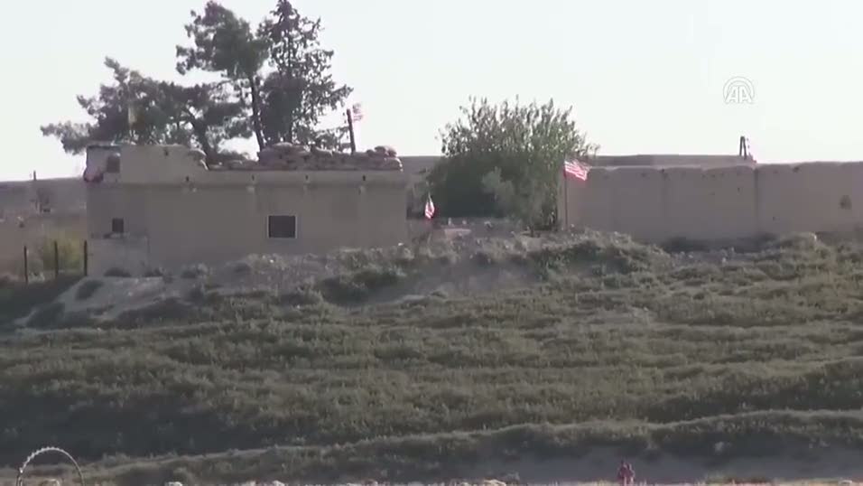 PYD 'karargahı'nda ABD bayrağı