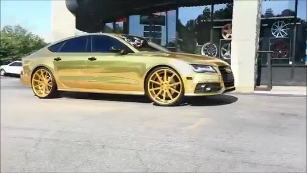 Bunu da gördük! Gold Audi A7!