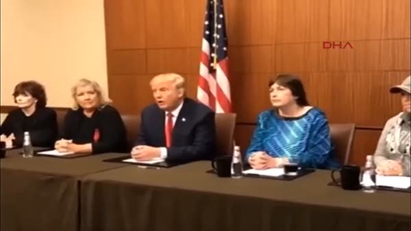 Trump, Bill Clinton'ı tacizle suçlayan kadınlarla basın toplantısı yaptı