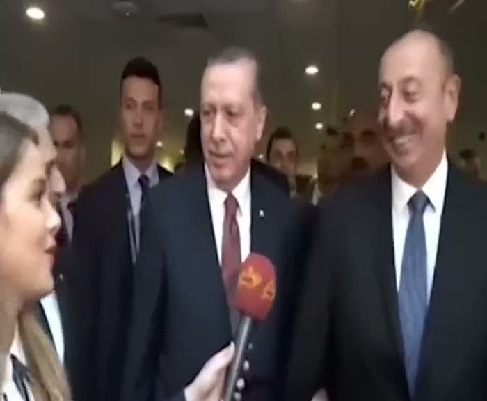 Erdoğan ve Aliyev'in samimi sohbeti böyle görüntülendi