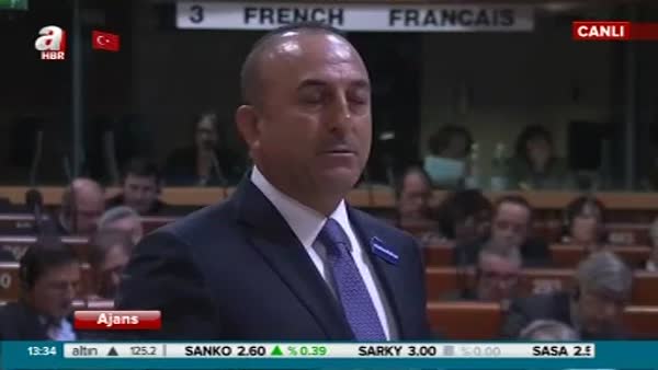 Bakan Çavuşoğlu Avrupa Parlamentosunda FETÖ'yü anlattı