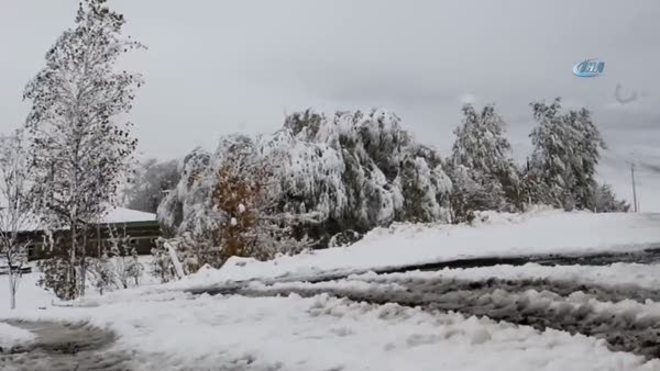 Erzurum'da kar kalınlığı 15 santimetreye ulaştı