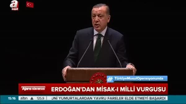 Cumhurbaşkanı Erdoğan'dan Misak-ı Milli vurgusu